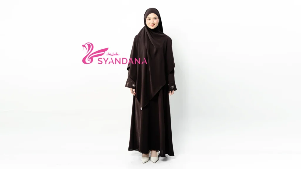 Abaya Mazen Anti UV Aksen Payet Eksklusif dengan Detail Payet Halus yang Tidak Berlebihan